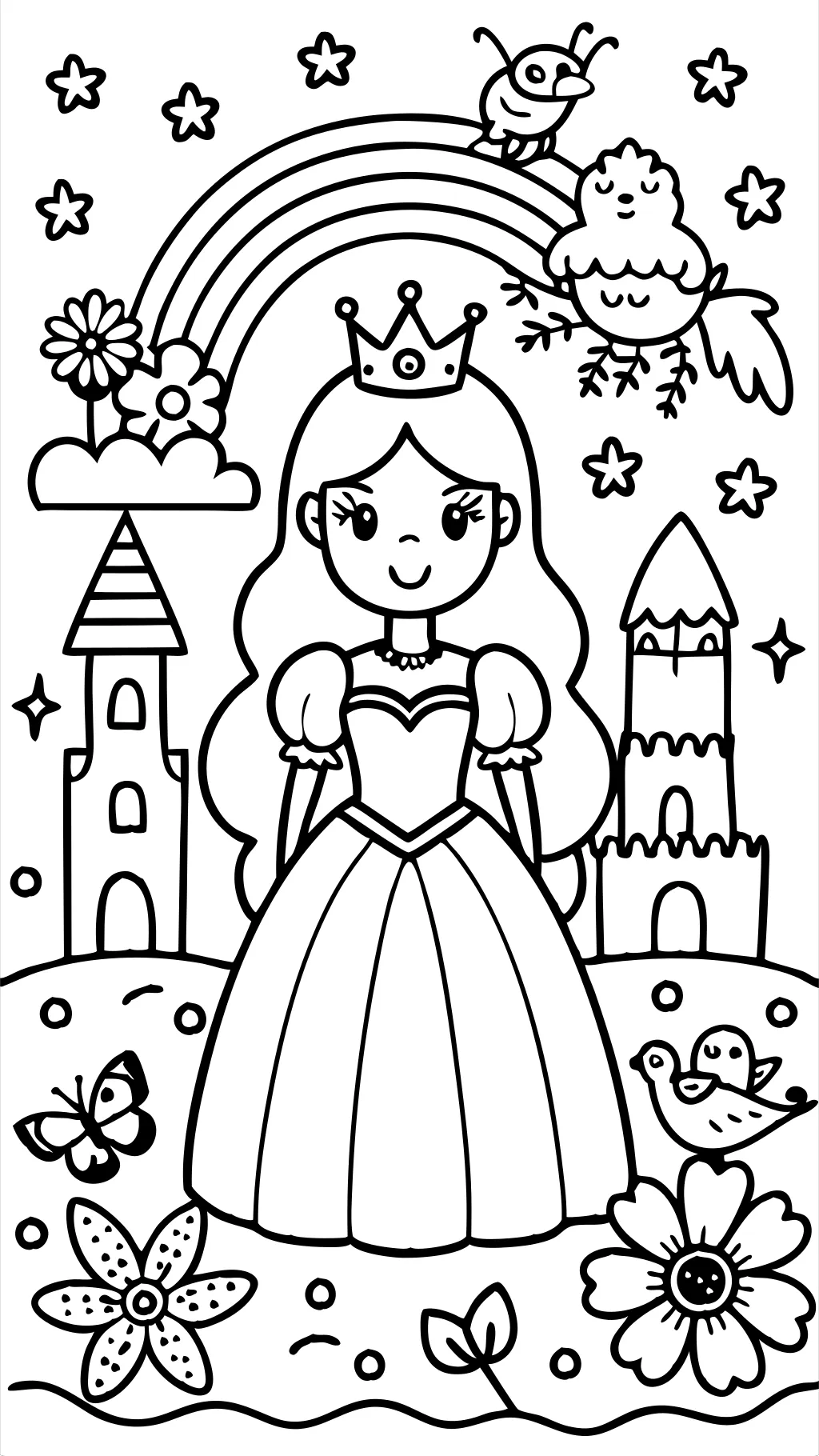 coloring princess pages